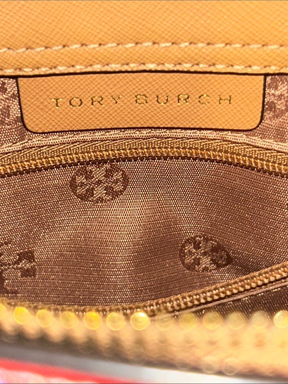 Tory Burch Pink, Red, Blue & White Colorblock Crossbody Satchel - Picture 9 of 12